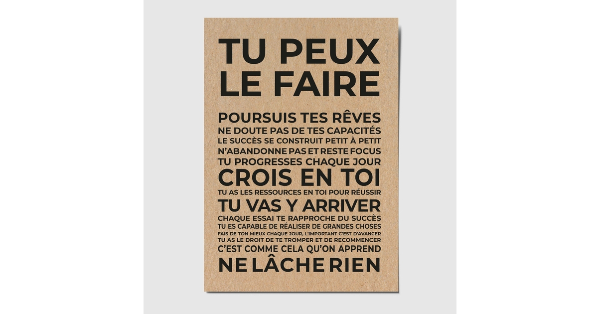Carte d'encouragement Tu peux le faire